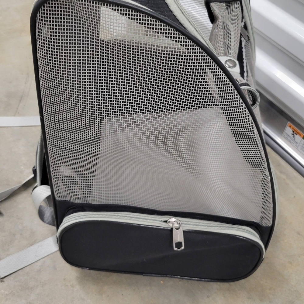Stylish Black and Gray Pet Carrier